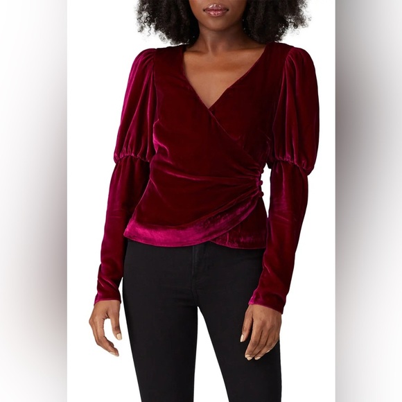 Cinq à Sept Velvet Blouse - Picture 2 of 8